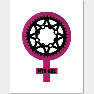 Bike Chainring MTB GIRL Posters and Art